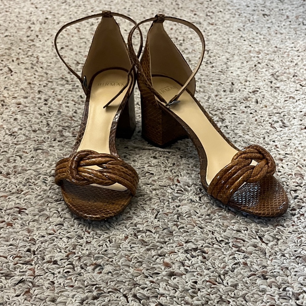 Brown Braided Women’s Heels